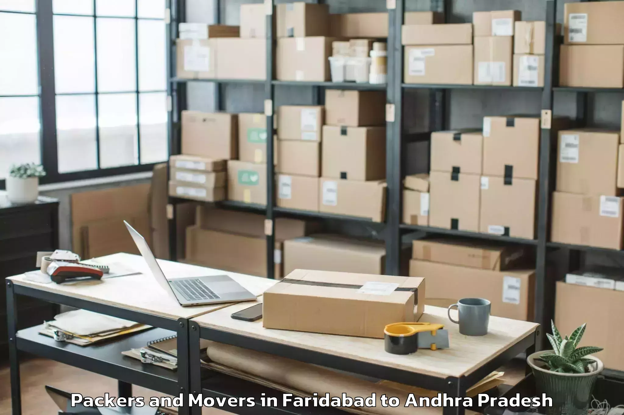 Professional Faridabad to Pellakuru Packers And Movers